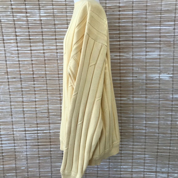 Nautica 2XL Yellow Pullover Preppy Sweater Cable Cotton Golf Resort Casual - Picture 7 of 8